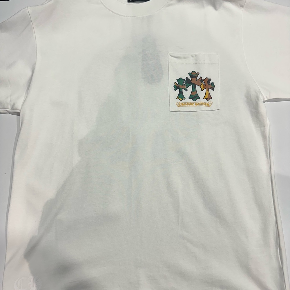 White T-Shirt with Colorful Graphic